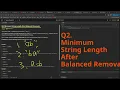 Leetcode Weekly Contest 476 Q2 Minimum String Length After Balanced Removals