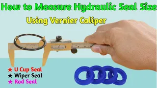 Hydraulic Cylinder Seal Size Measurement Rod Seal Gland Seal Piston Seal via Vernier