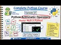 Python Arithmetic Operators for Beginners Python Course 2026 Episode 12