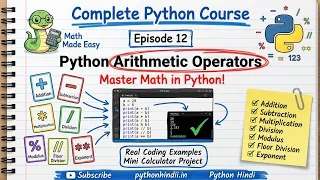 Python Arithmetic Operators for Beginners Python Course 2026 Episode 12