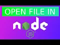 How to Open and Read Files in Nodejs Using fs Module