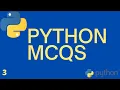Python MCQs - Part 3 Basic concepts of PYTHON PROGRAMMING Learn Python