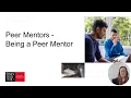 Being a Peer Mentor
