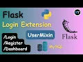 Flask-Login Extension Tutorial User Authentication with UserMixin HINDI