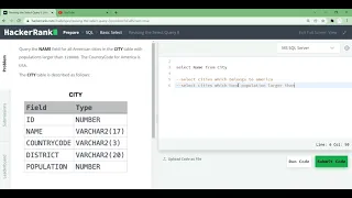 Revising the Select Query 2 HackerRank Solutions SQL Basic KK Codes