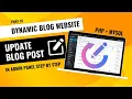 How to Update Blog Posts in PHP Admin Panel Edit Post with MySQL Step-by-Step Tutorial