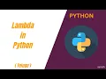 Learn Lambda Function Python Telugu