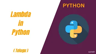 Learn Lambda Function Python Telugu