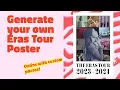 Tutorial Create a Taylor Swift Eras Tour Poster Easy template No photoshop