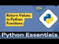 34 Python Essentials Return Values in Python Functions Empowering Functions to Deliver Results