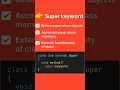 3 6 Super Keyword in Java