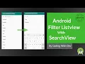 How to Filter a ListView with SearchView - Android Studio Android filter listview with searchview