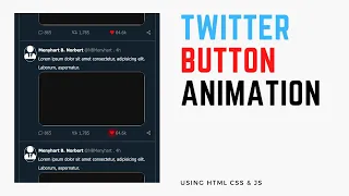 Twitter Like button Animation using HTML CSS and JavaScript