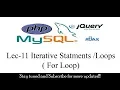 Lec-11 Iterative Statments Loops For Loop in PHP PHP Tutorial