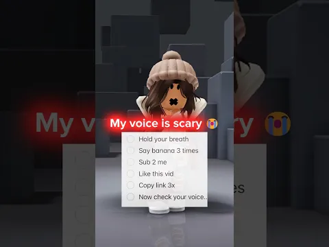 My voice is scary 😭 #roblox #robloxshorts