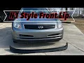 Installing a N1 Style Front lip on the G35 and also debadging it