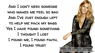 celine dion lying down lyrics 
