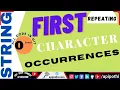 8 How do you find first repeated character in the given string in java