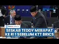 Download Lagu Momen Seskab Teddy Berbisik hingga Serahkan Materi untuk Prabowo sebelum Sesi Pleno KTT BRICS