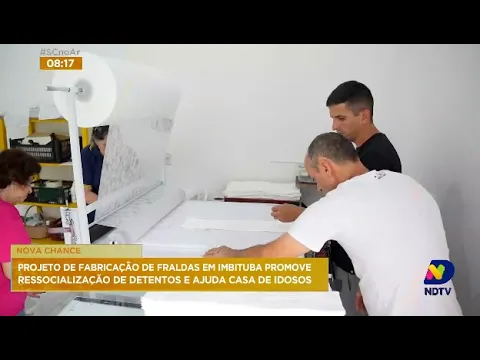 Projeto de fabricação de fraldas em Imbituba promove ressocialização de detentos e ex-detentos