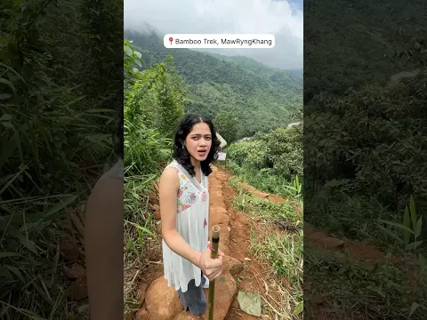 Bamboo Trekking in MawRyngKhang🏴‍☠️😱#shorts #vlog #minivlog #dailyblog #olidaandimdat
