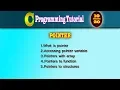 C Programming Tutorial DAY 10 Pointer Access Pointer Variable pointers with arrays To Functions