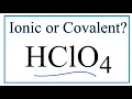 Is HClO4 Perchloric acid Ionic or