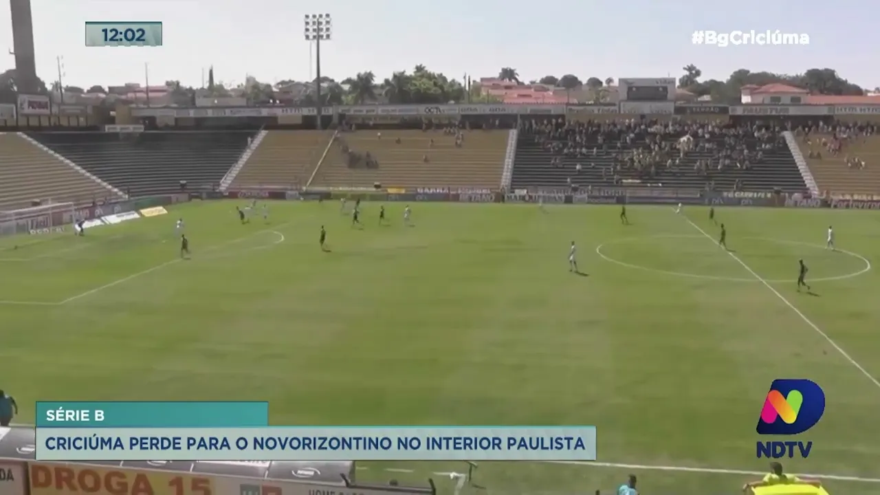 Criciúma perde para o Novorizontino no interior paulista