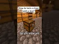 How to lock chest with a key in Minecraft
