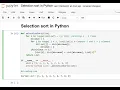 Day 47 Selection sort in Python