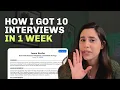 How I Landed 10 Interviews in 1 Week My Exact Job Search Strategy