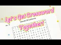 LIVE Come do a crossword with me quietly