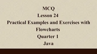 Practical Examples and Exercises with Flowcharts Q1 Java L24 P1 SMILE ROAD
