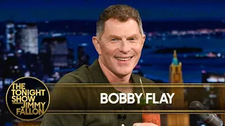 Bobby Flay Makes a Bloody Mary with Jimmy s Homegrown Tomatoes Talks Club Run-in with Madonna