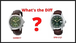 REVIEW Seiko Alpinist SARB017 compared with SPB121J1