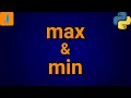 Python max and min