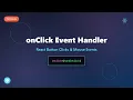React onClick Event Handler Beginner s Guide to Interactive Components