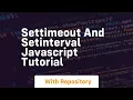 Settimeout and setinterval javascript tutorial