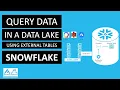 How to query data outside of Snowflake using External Tables and Table Formats Snowflake Demo