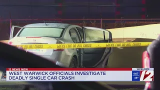 Driver dies after hitting wall in West Warwick