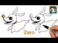 How to Draw Zero Pet Ghost Dog The Nightmare Before Christmas