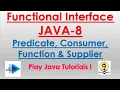 Functional Interface - Java 8 Tutorial Predicate Consumer Function Supplier