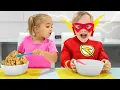 Lagu Kid superhero helps everyone and saves the day - Funny stories for kids