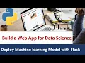 Flask build data science app deploy Machine Learning Model using Flask Flask Predictive Analytic