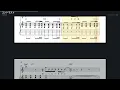 【TAB譜】コントラスト / TOMOO　バッキングギターTAB譜スクロール
