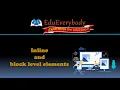 Inline and Block level Elements Web development Series HTM CSS and JavaScript