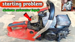  chain saw machine starting problem chain saw carbarator adjustment