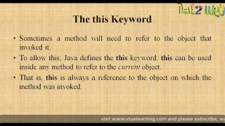 this Keyword Garbage collector Stack-Class - Object Oriented Concept Engineering VTUeLearning