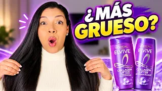 CABELLO FINO Y SIN VOLUMEN: ¿Funciona Elvive Collagen Lifter? 💜