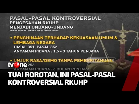 Pasal-Pasal Kontroversial Pengesahan RKUHP Menjadi Undang-Undang